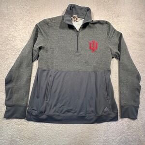 Adidas climalite Indiana Hoosiers Pullover 1/4 Zip Thumb Hole Athletic Womens XL